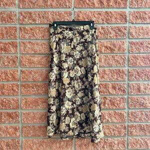 Vintage floral brown shirt